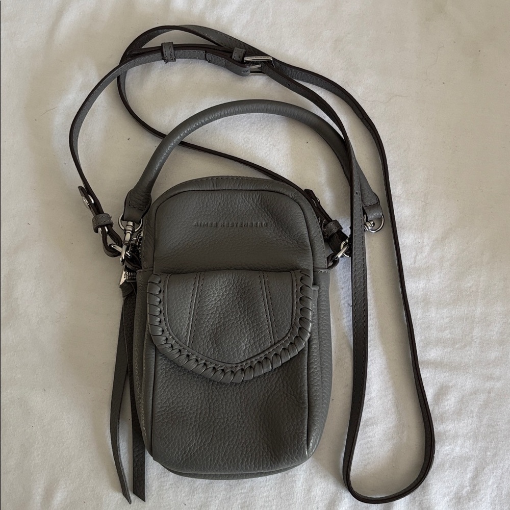 Aimee Kestenberg Leather Intention Phone Crossbody, Gray